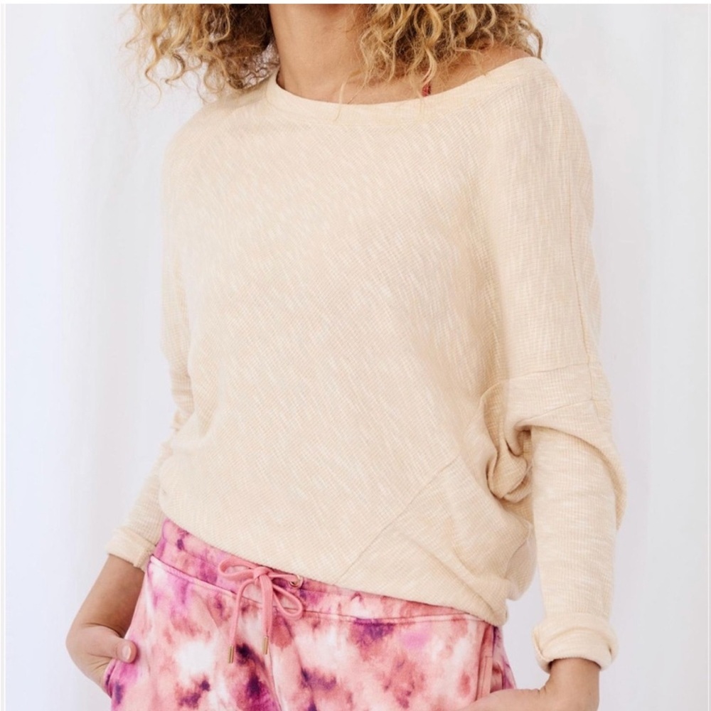Anthropologie Asymmetrical Cotton 3/4 Sleeve Top Blouse Size M